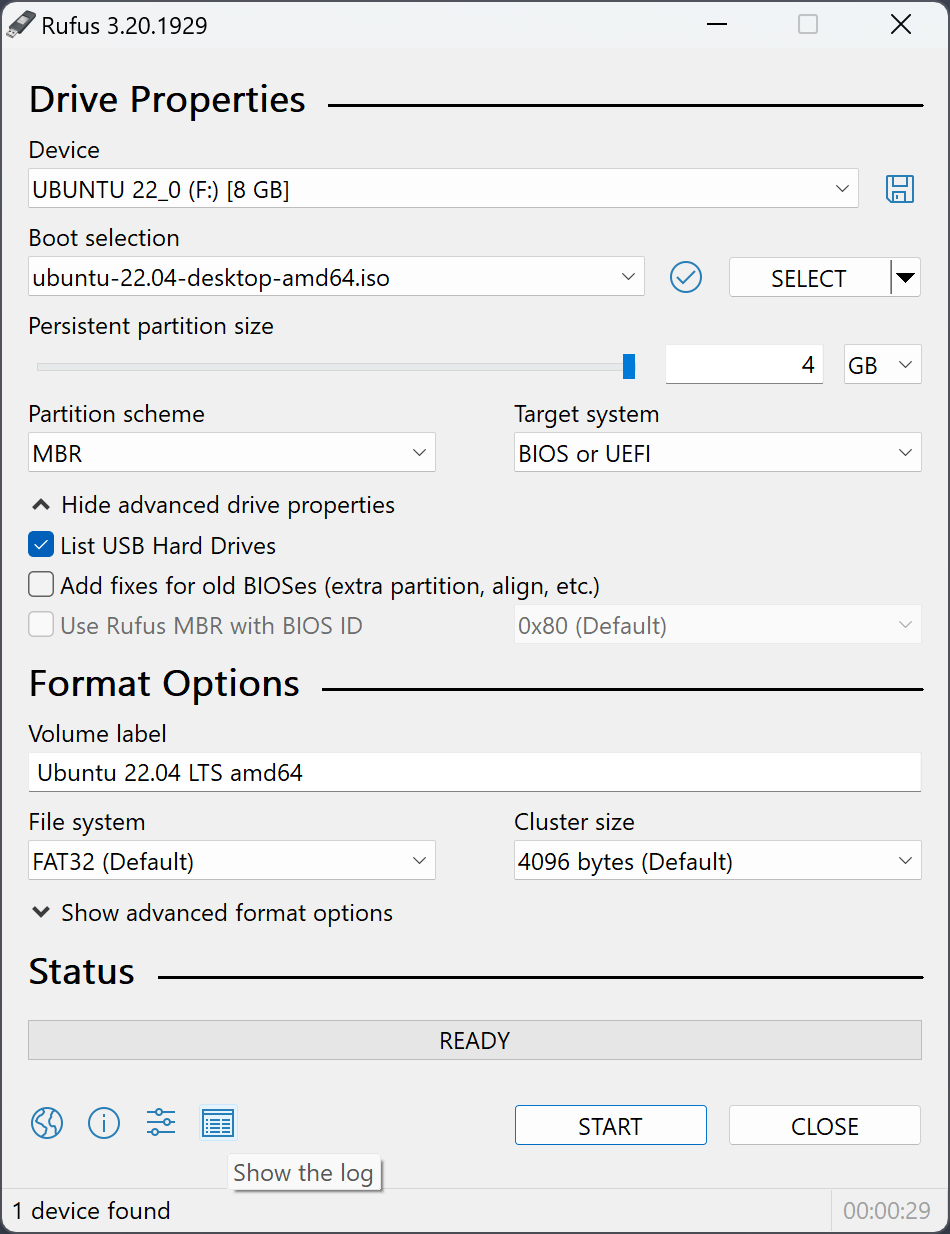 Rufus Interface Overview